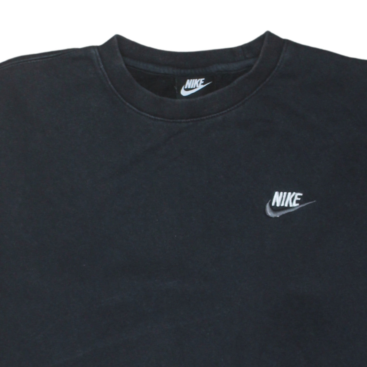 Nike Men's Black Crew Neck Cotton Sweatshirt Size S