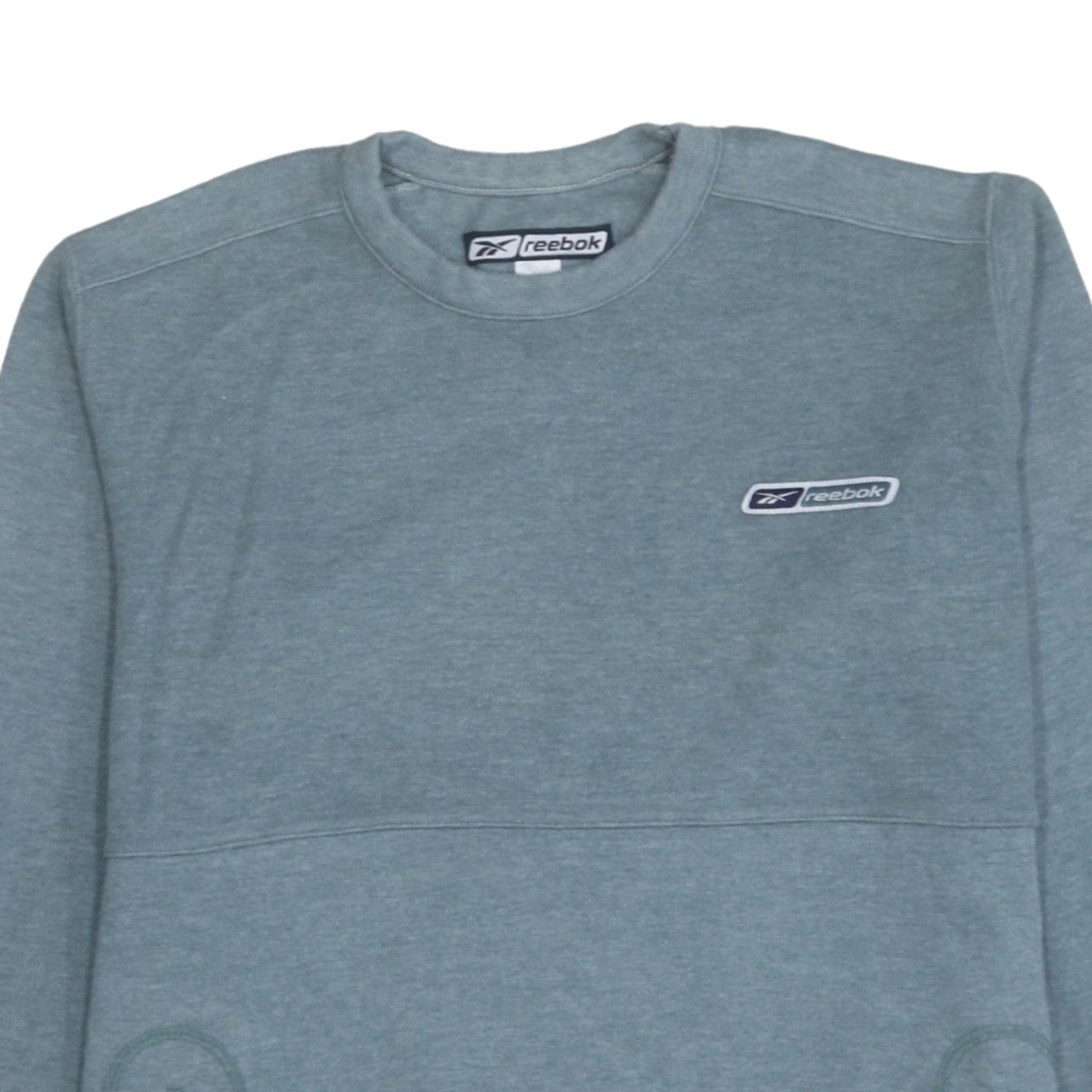 Reebok Women Blue Size 12 Pullover Sweatshirt Crew Neck Long Sleeve