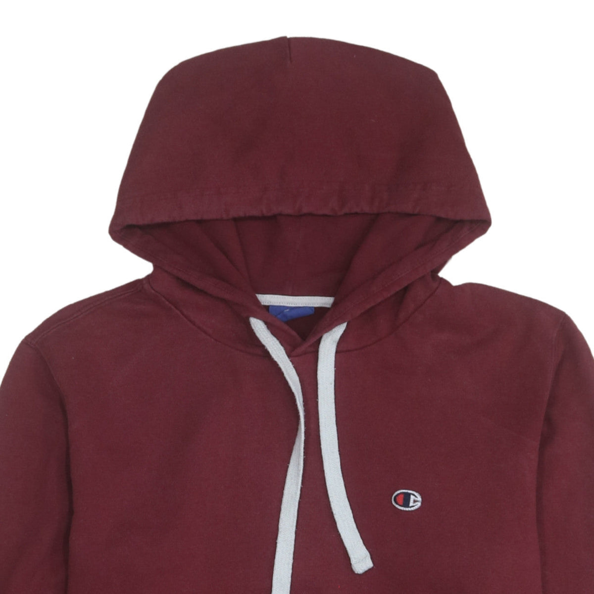 Champion Men's Red Pullover Hoodie Medium Logo Cotton Blend