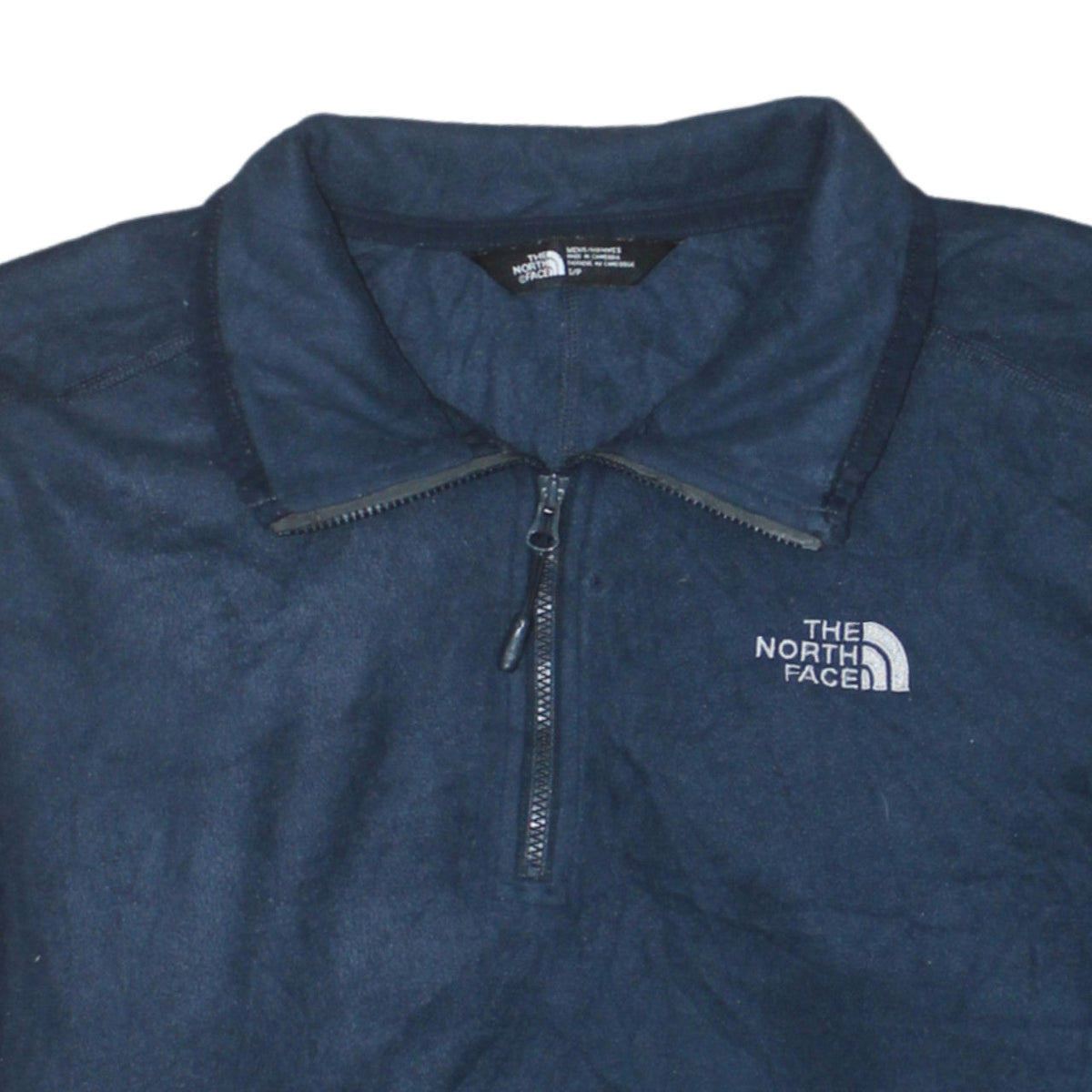 The North Face Men's Blue Fleece 1/4 Zip Pullover Sweatshirt S