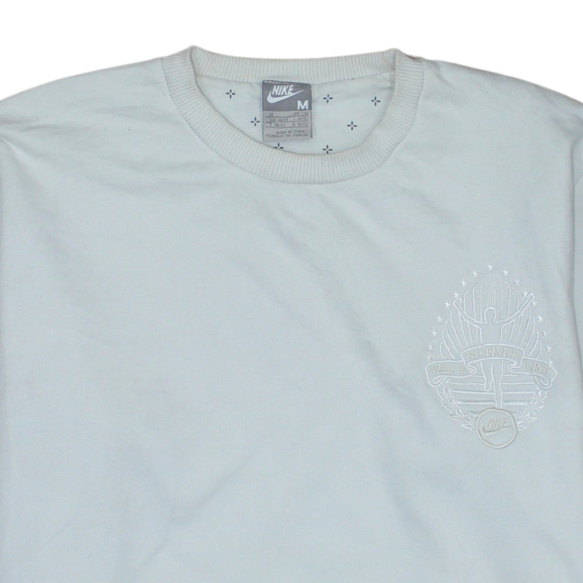 Nike Men's White Embroidered Logo Pullover Sweatshirt M Regular Fit