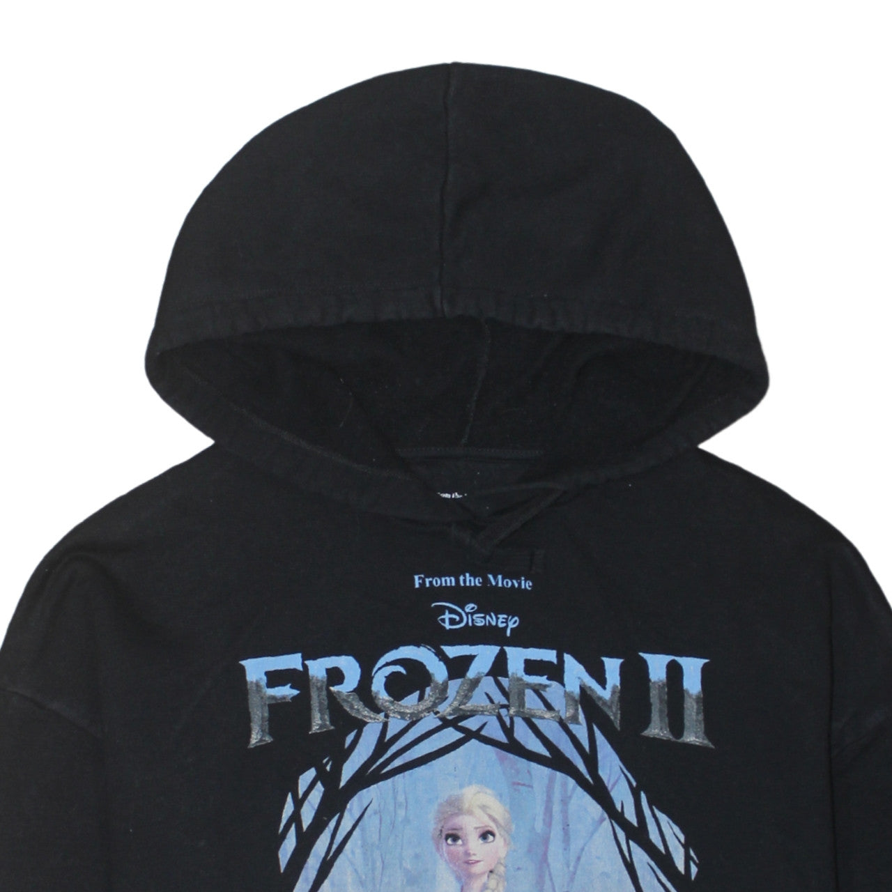 Pull & Bear Disney Frozen II Black Hoodie S Women Elsa Graphic Print