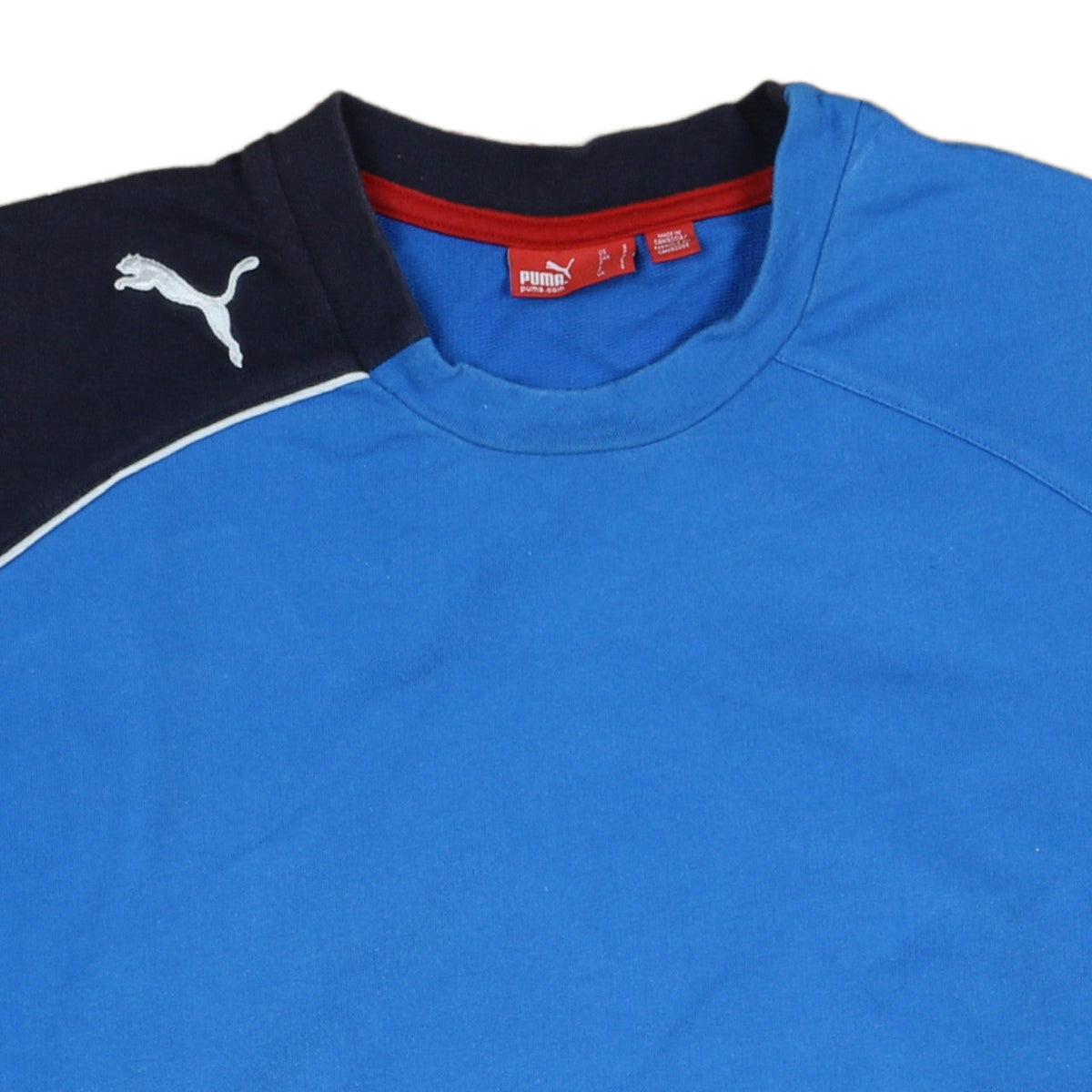 Puma Men's Blue Regular Fit Long Sleeve Sports Sweatshirt Size S