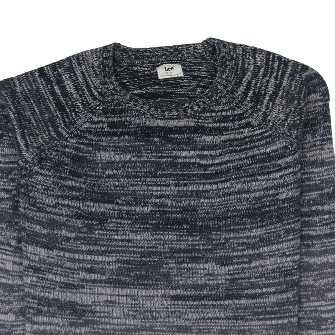 Lee Men's Grey Marl Cotton Crew Neck Pullover Jumper Size M
