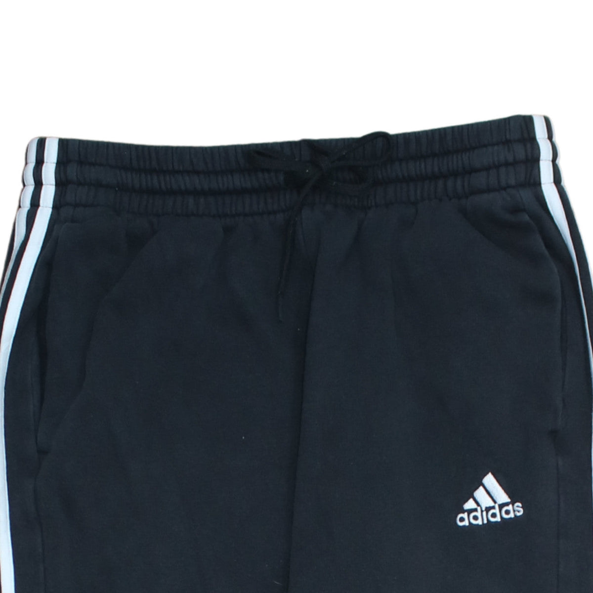 Adidas Men's Black Jogger Trousers L Cotton Blend Tapered Fit