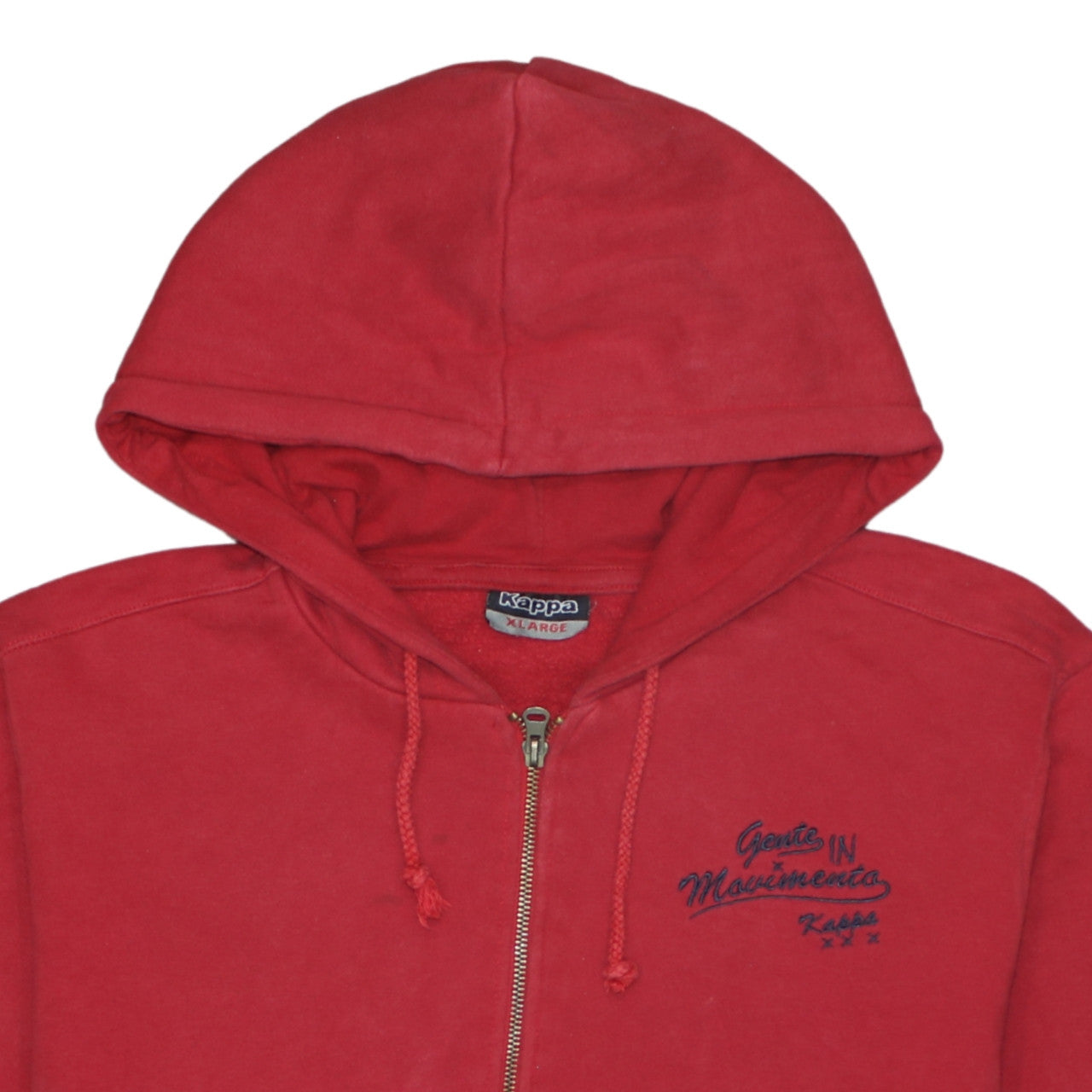 Kappa Men's Red Full Zip Hoodie XL Sports Fleece Sweatshirt