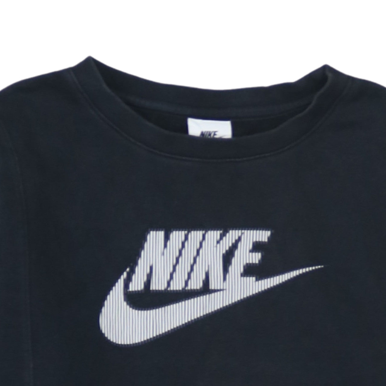 Nike Girls Black XL Pullover Sweatshirt Crew Neck Fleece Lined Logo Top