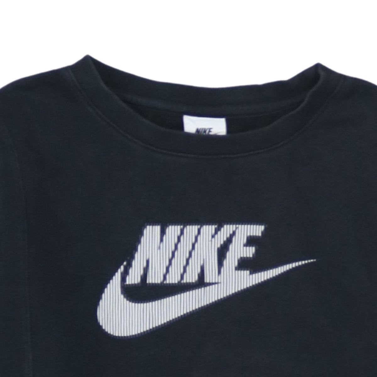 Nike Girls Black XL Pullover Sweatshirt Crew Neck Fleece Lined Logo Top