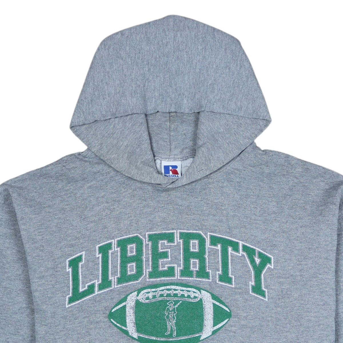 Russell Athletic Men’s Grey Liberty Football Pullover Hoodie L