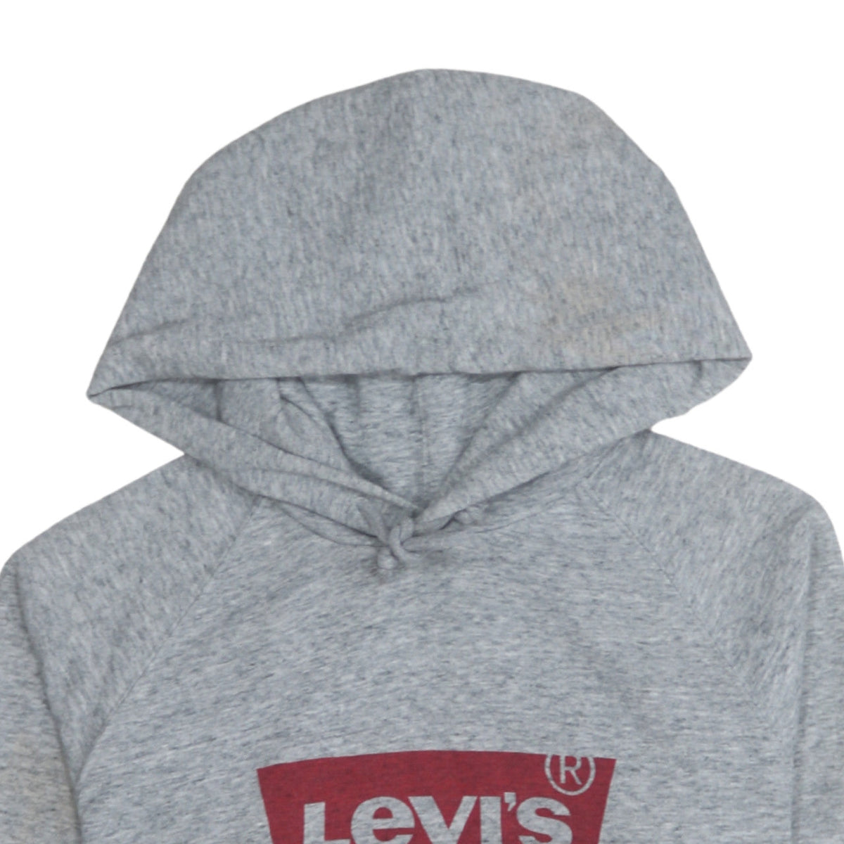 Levi's Women's Grey Pullover Hoodie XS Logo Cotton Blend Casual