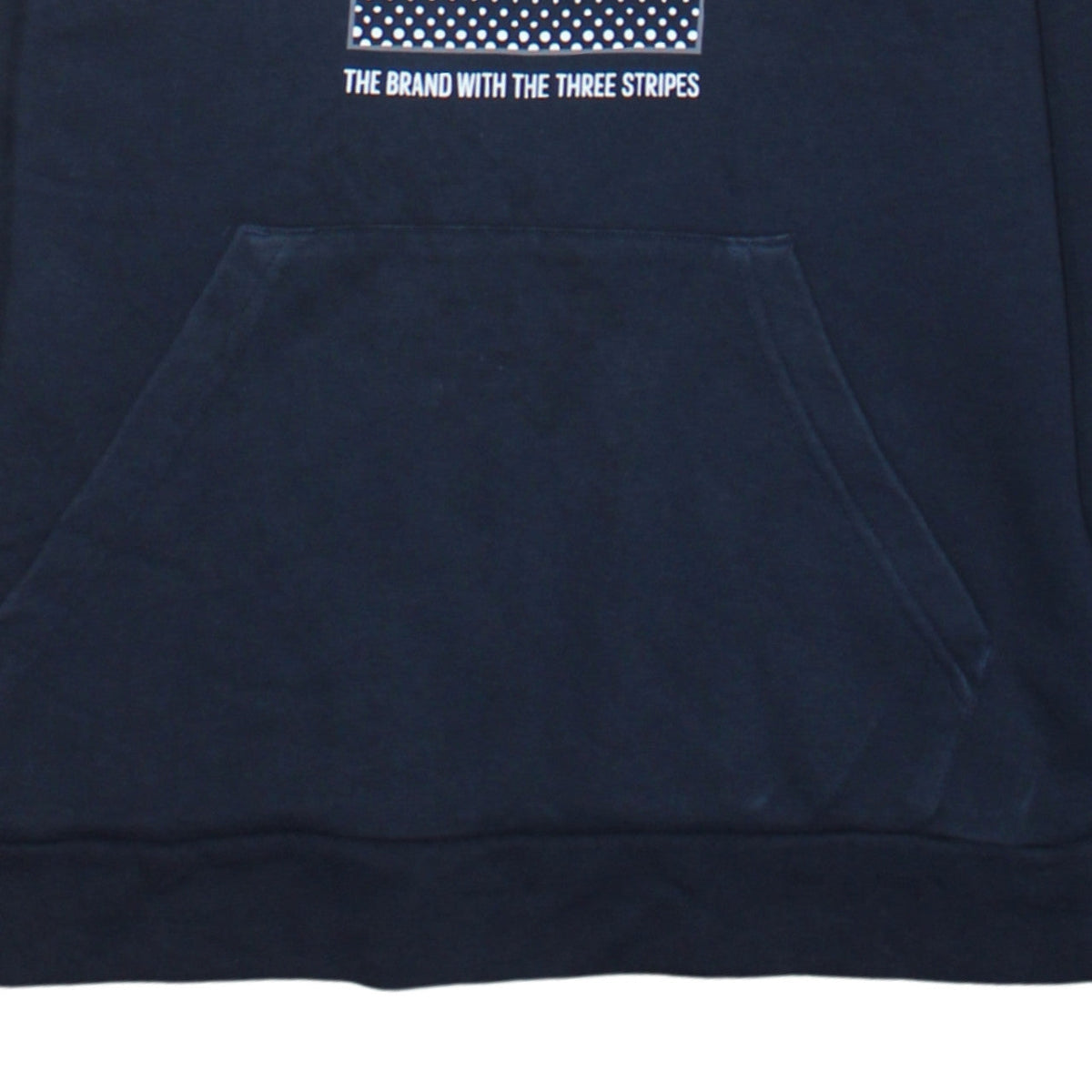 Adidas Boys Navy Blue Pullover Hoodie Size 13-14 Years Cotton Blend Logo