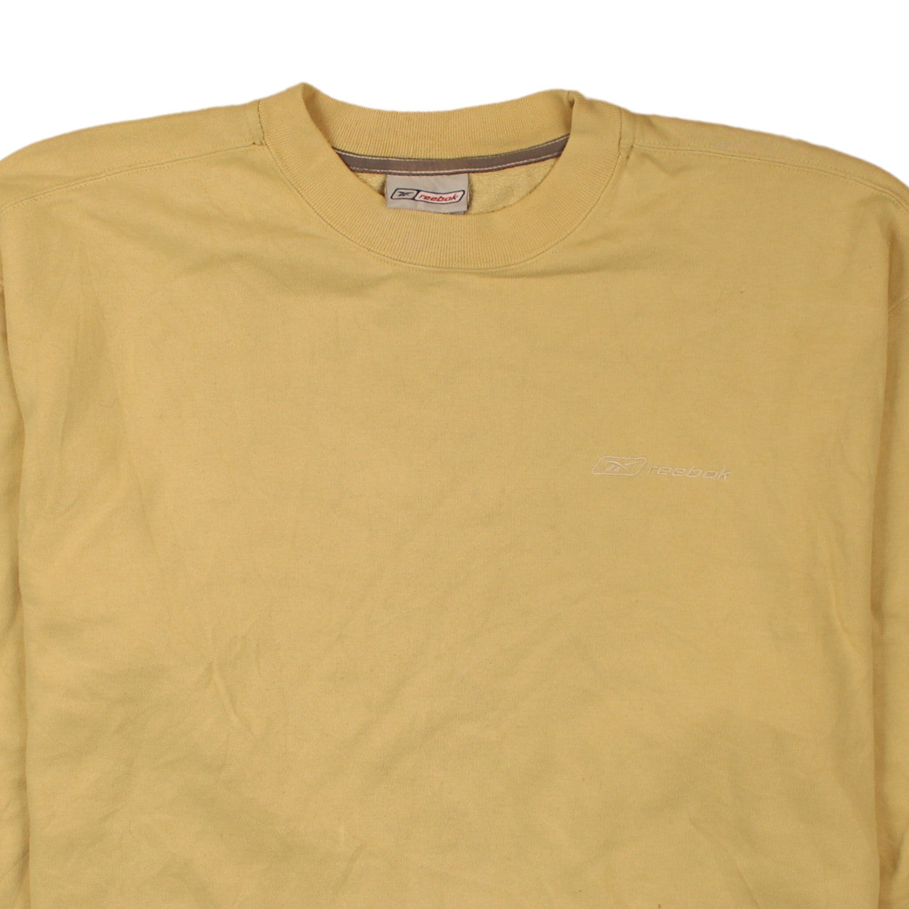 Reebok Men's Yellow Crew Neck Sweatshirt Size S Casual Sportswear