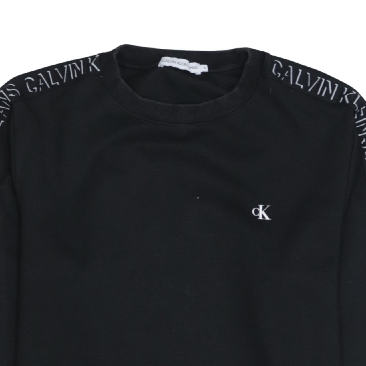 Calvin Klein Jeans Boys Black Logo Pullover Sweatshirt Size 16