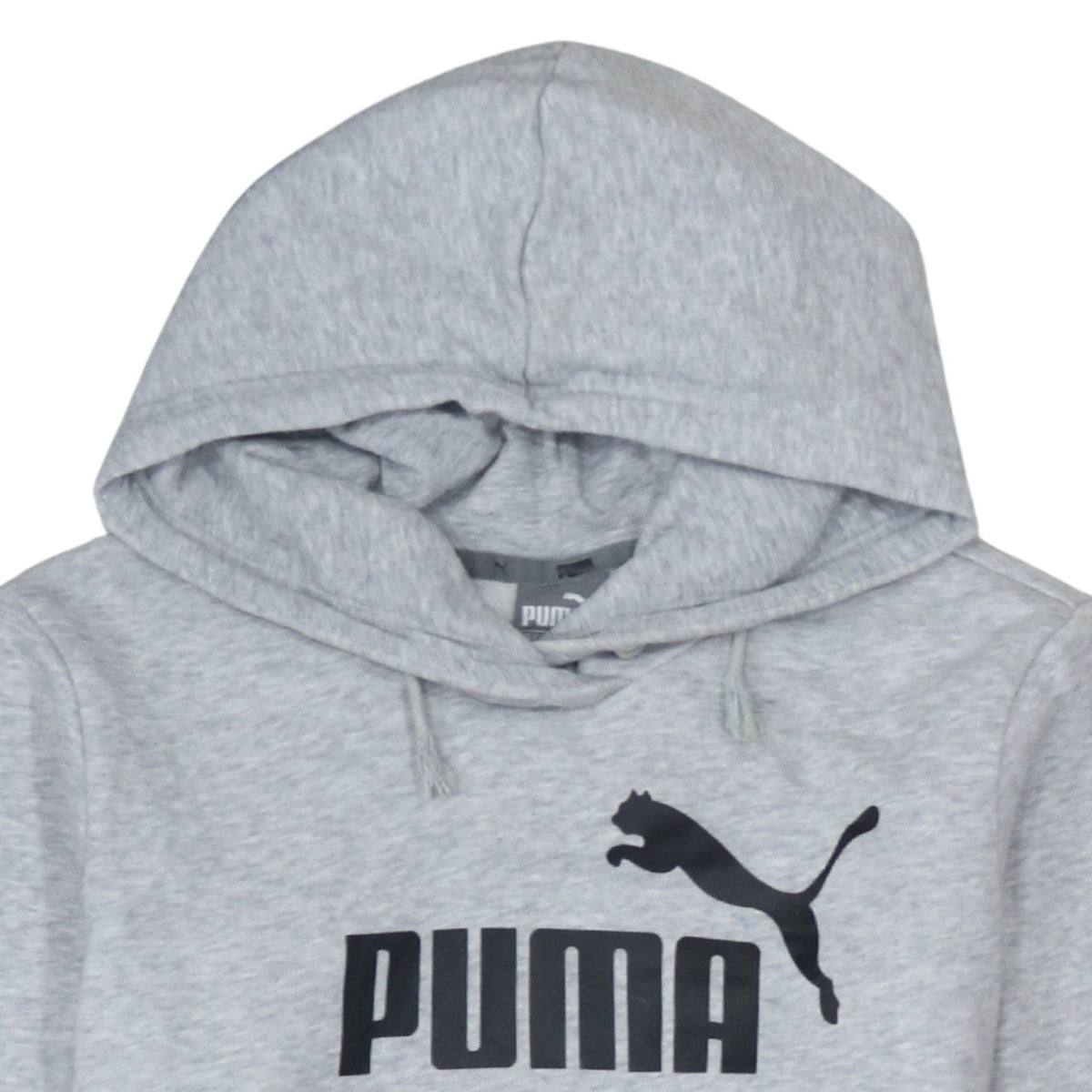 Puma Womens Grey Hoodie Size 14 Pullover Logo Hooded Sweatshirt