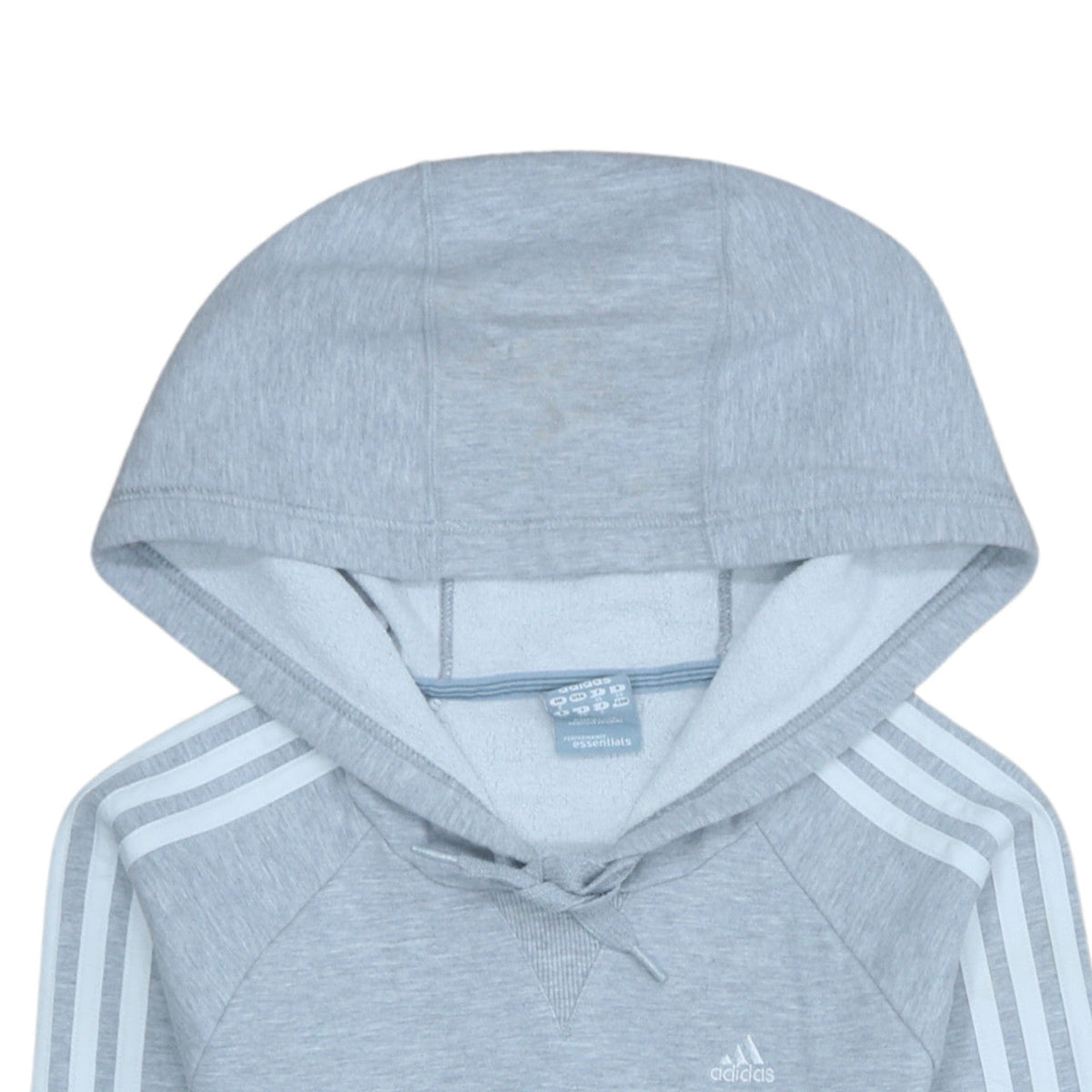 Adidas Women Grey Hoodie Size 8 Pullover Hooded Sweatshirt