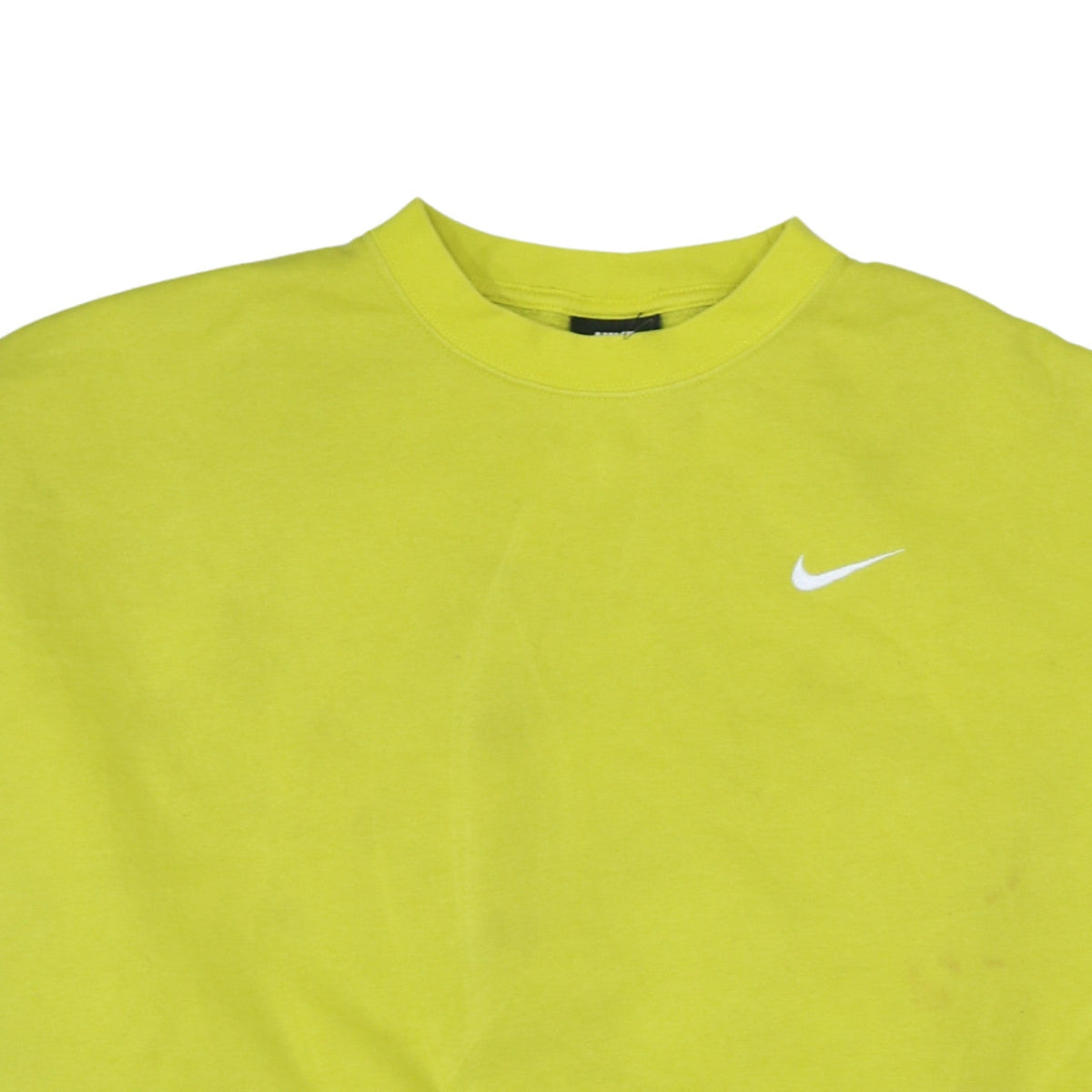 Nike Womens Yellow Crew Neck Pullover Sweatshirt M Cotton Blend