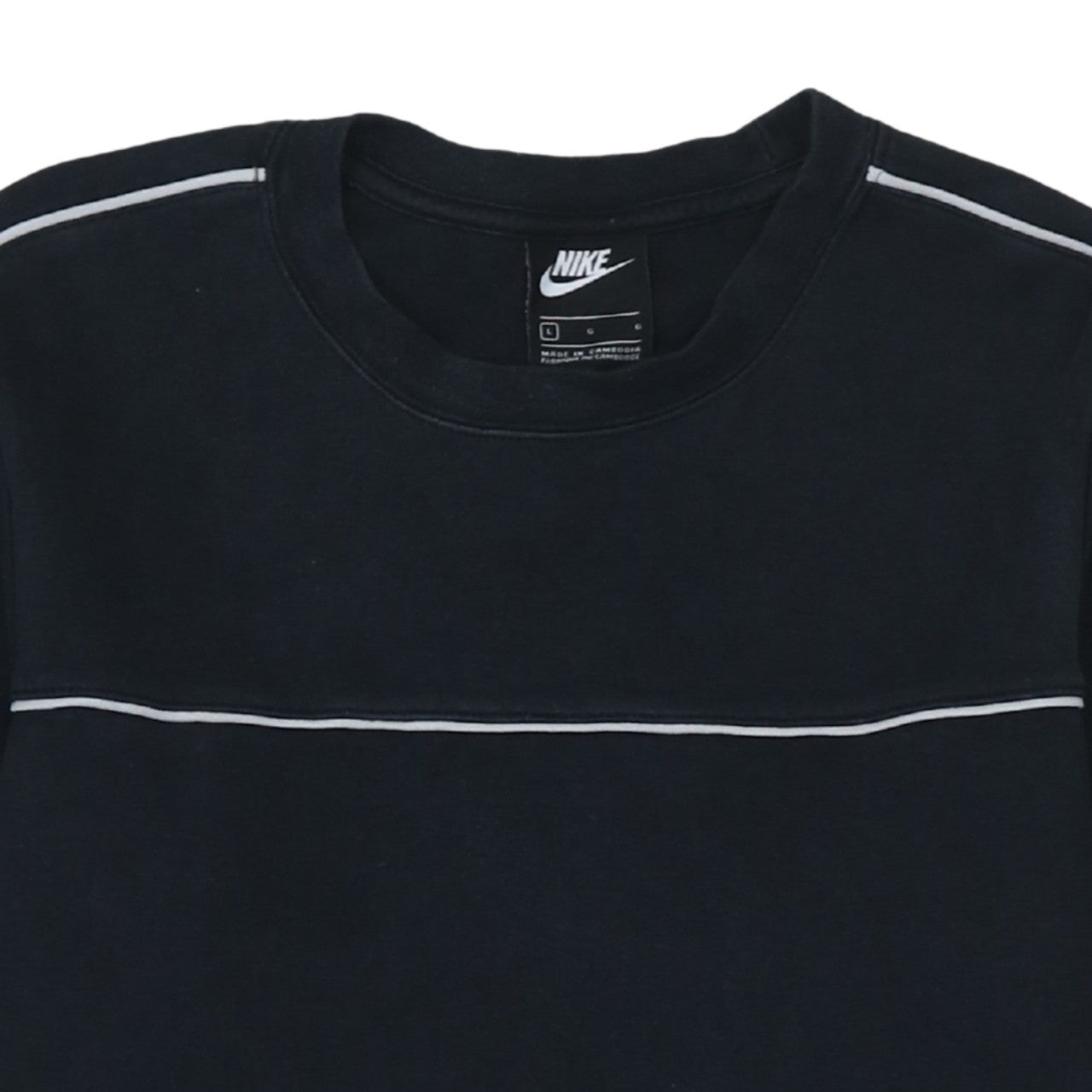 Nike Mens Black L Crew Neck Pullover Sweatshirt