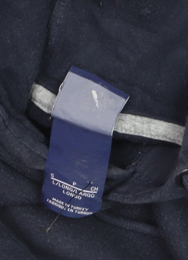 Nike Boys Navy Blue Pullover Hoodie Small Cotton Blend Long Sleeve