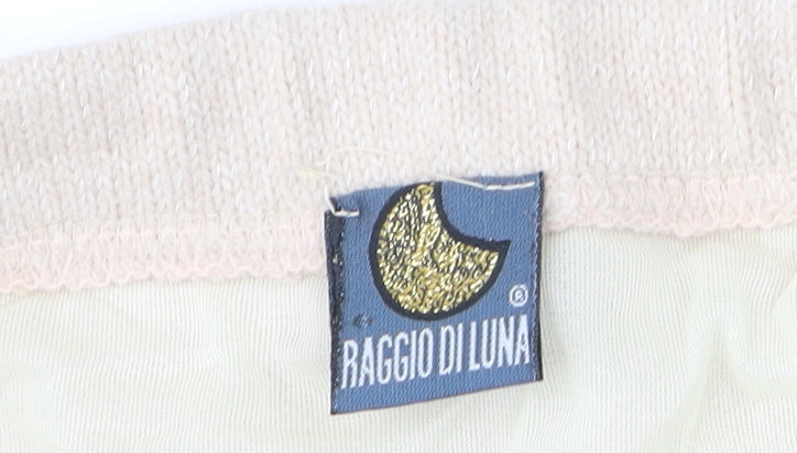 Raggio di Luna Women Beige Wool Angora Knit Pencil Skirt M