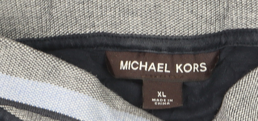Michael Kors Men's Navy Blue Short Sleeve Polo Shirt XL Classic Fit