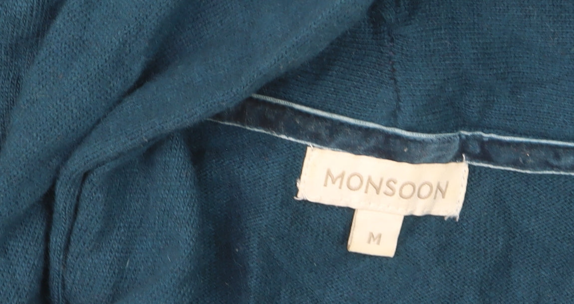 Monsoon Women’s Blue Cowl Neck Knit Tunic Jumper Size M