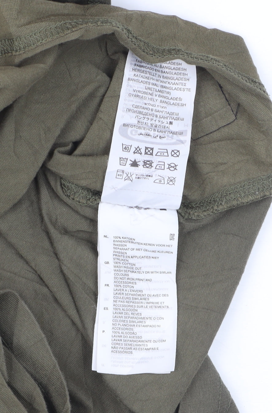 G-Star Raw Men's Green Cotton Graphic Logo T-Shirt Size M
