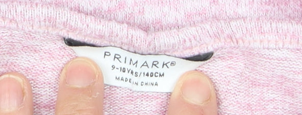 Primark Girls Pink Unicorn Pullover Jumper Long Sleeve 9-10 Years