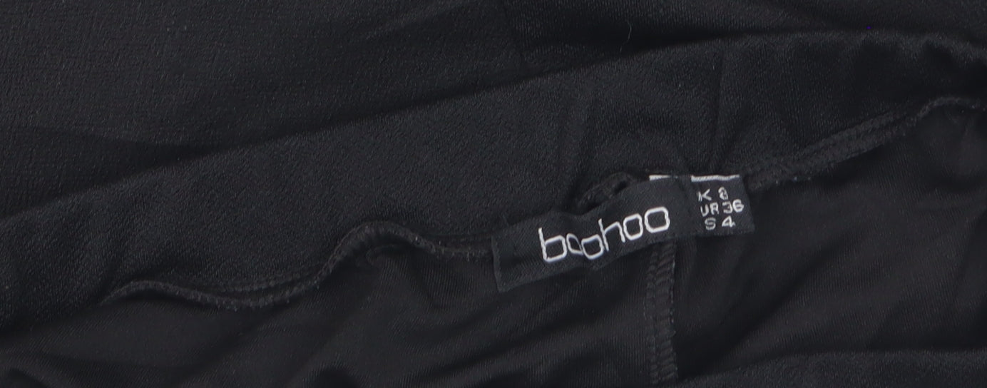 Boohoo Women’s Black Lace Trim Casual Shorts Size 8
