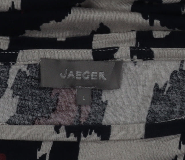 Jaeger Women's Multicoloured Animal Print Viscose Blouse L