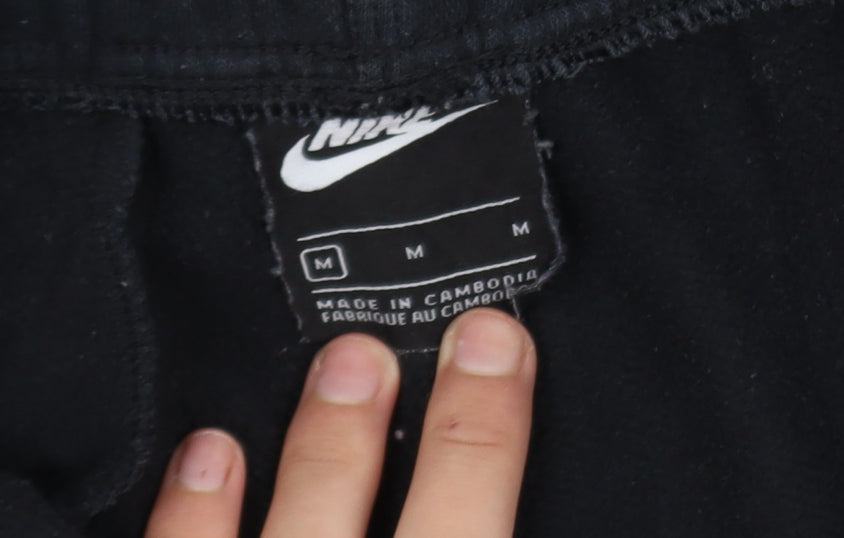 Nike Men's Black Jogger Trousers M Regular Fit Elastic Waist
