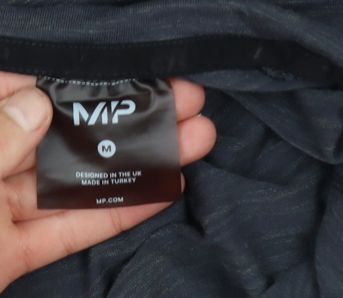 MP Men's Black Medium 1/4 Zip Lightweight Athletic Track Jacket