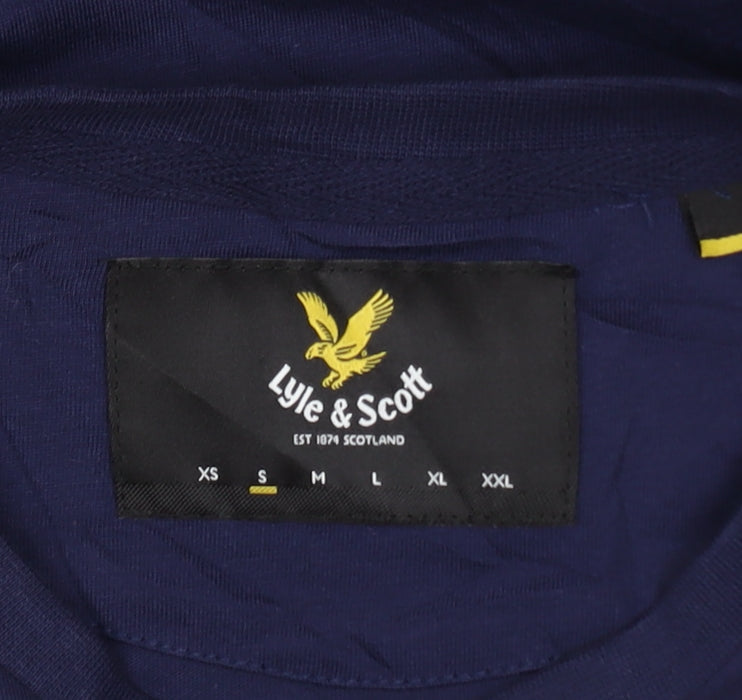Lyle & Scott Men's Blue Cotton Crew Neck Long Sleeve Sweatshirt S