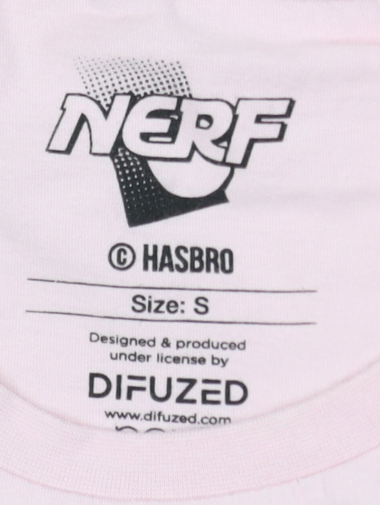 DIFUZED Nerf Pink Women's Small Cotton Crew Neck T-Shirt