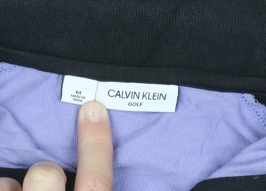 Calvin Klein Golf Men's Purple Black Polo Shirt Size M