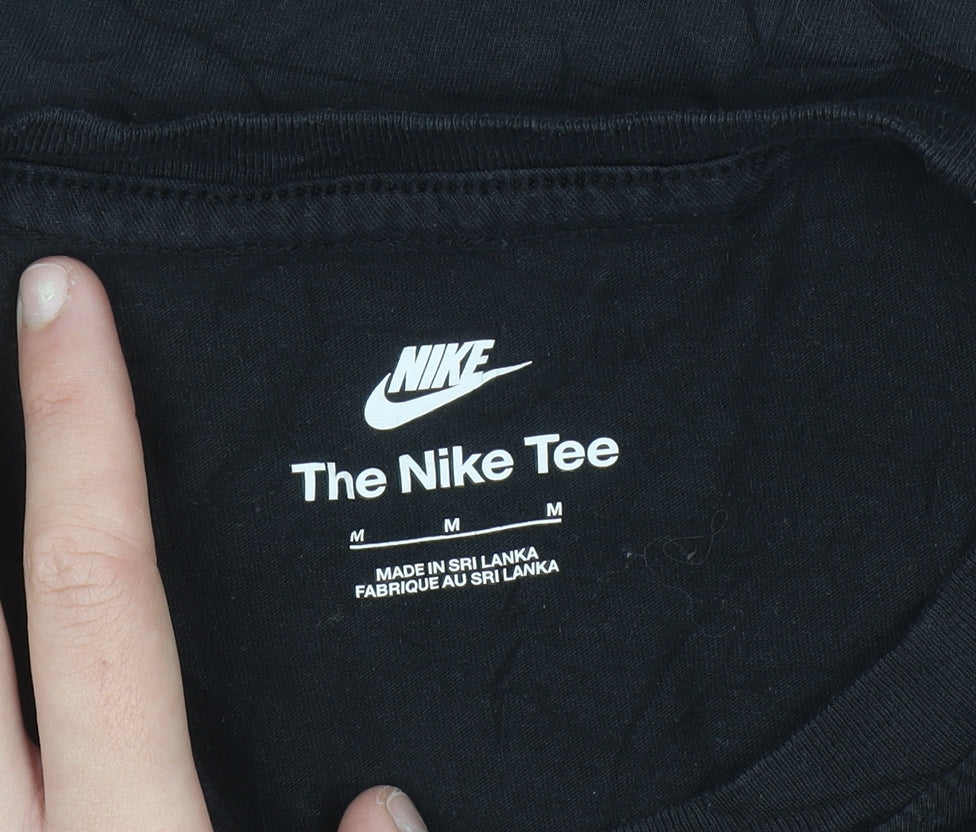 Nike Men's Black Cotton Crew Neck Sports T-Shirt M