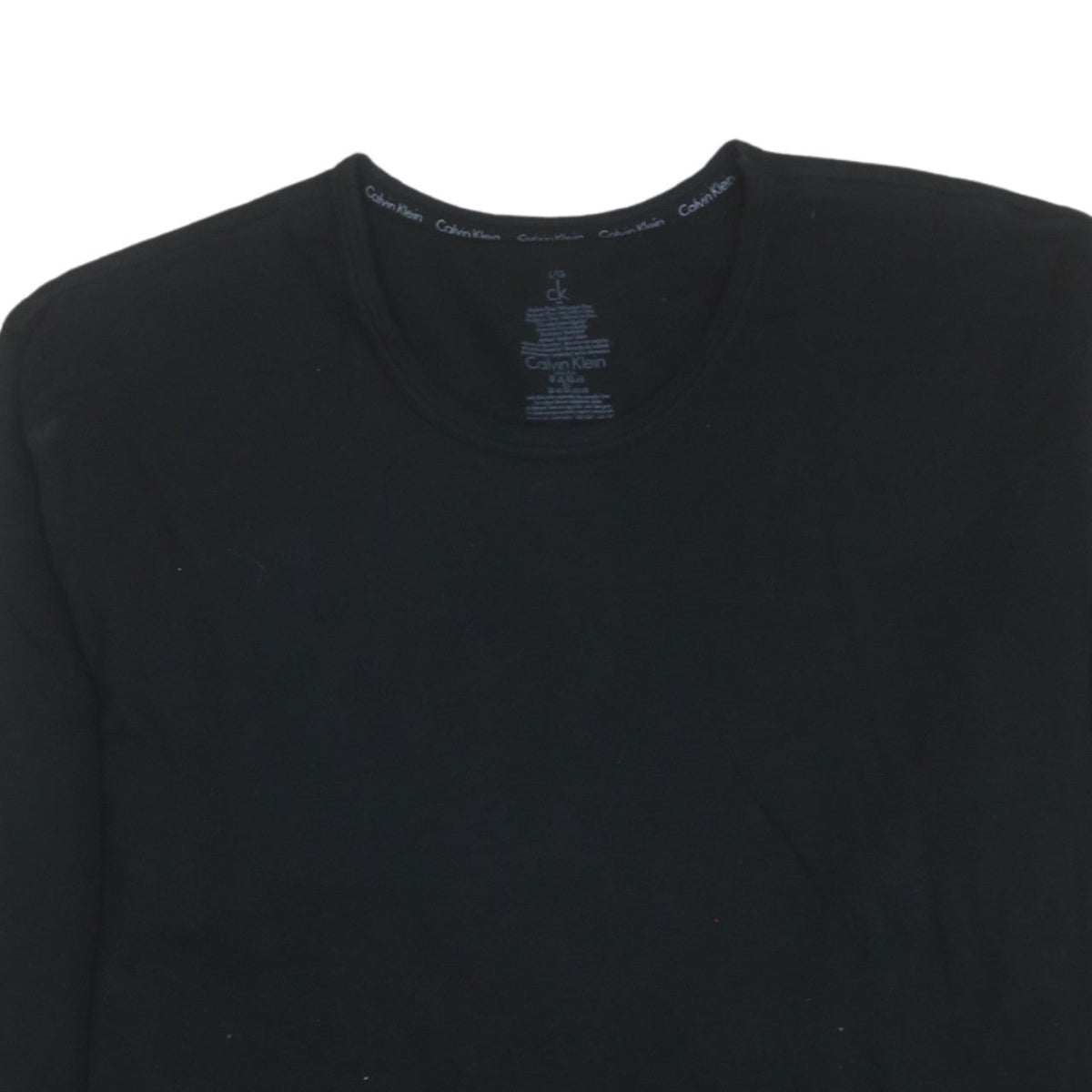 Calvin Klein Men's Black Cotton Long Sleeve Pyjama Top L