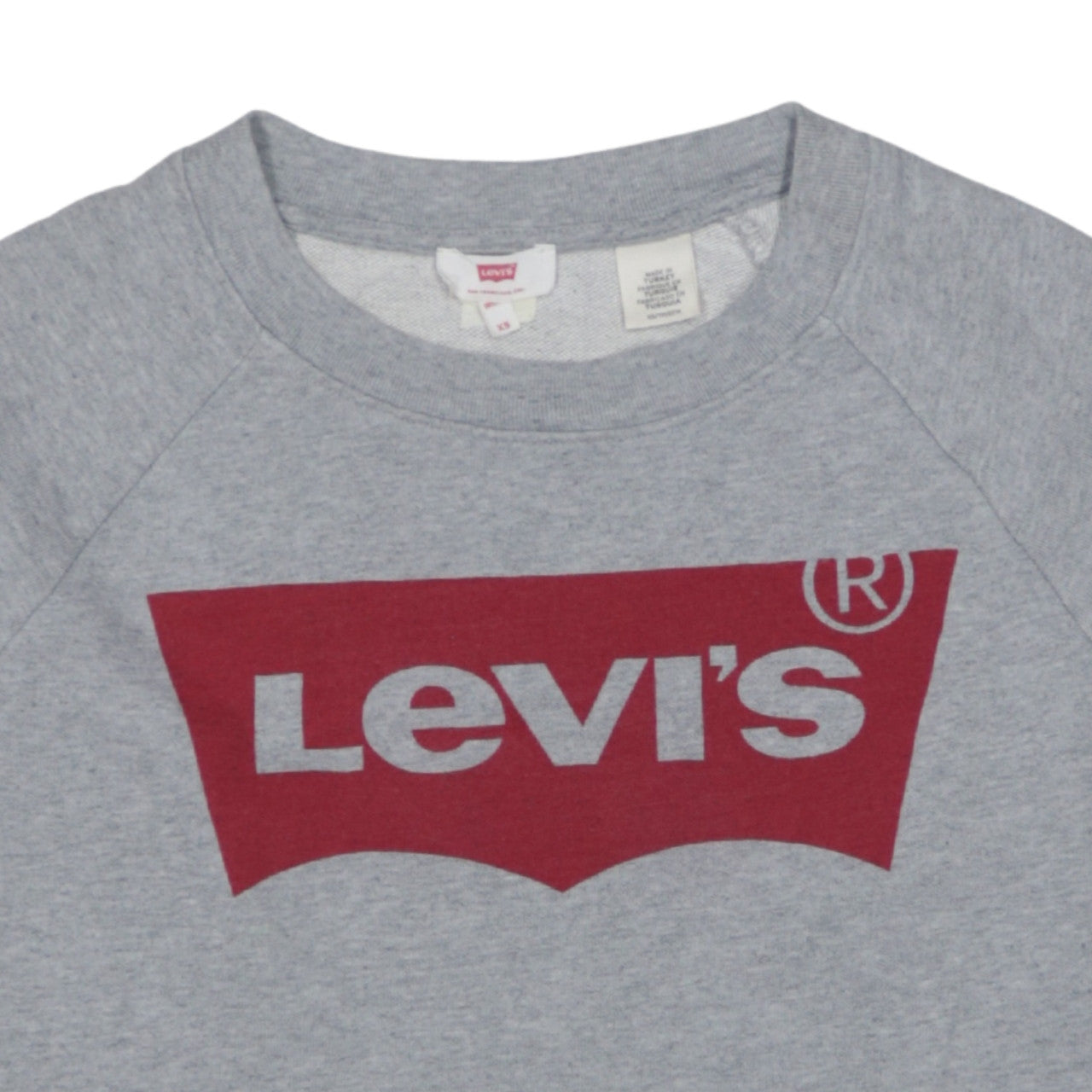 Levi's Mens Grey XS Crew Neck Logo Pullover Sweatshirt