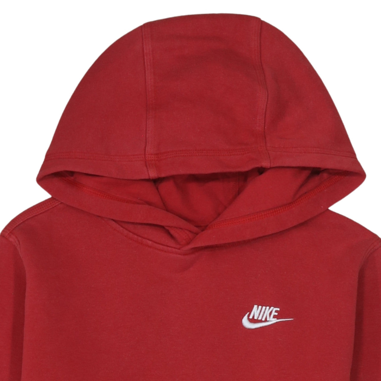 Nike Boys Red Pullover Hoodie XL Cotton Blend Logo Sweatshirt