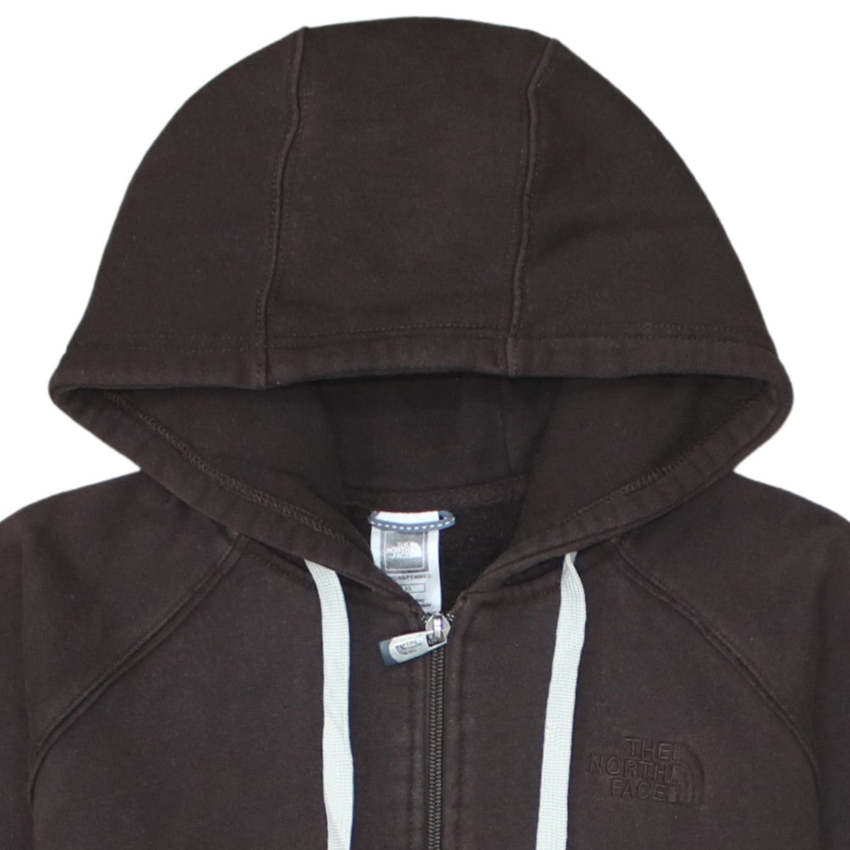 The North Face Womens Brown Full Zip Hoodie Size L Cotton Blend