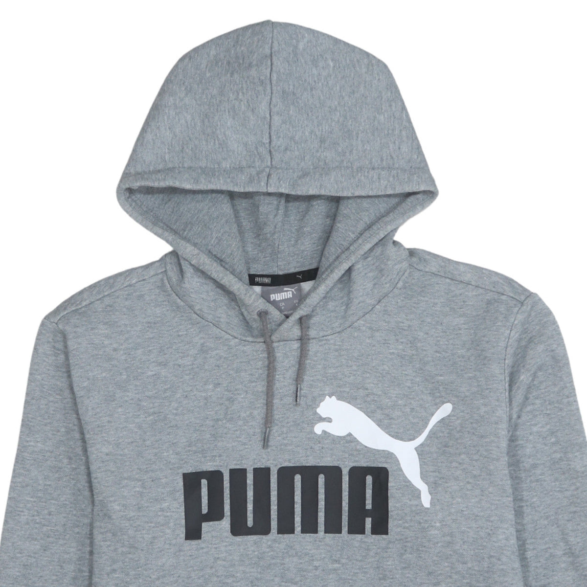 Puma Men's Grey Small Pullover Hoodie Sweatshirt Logo Sportswear