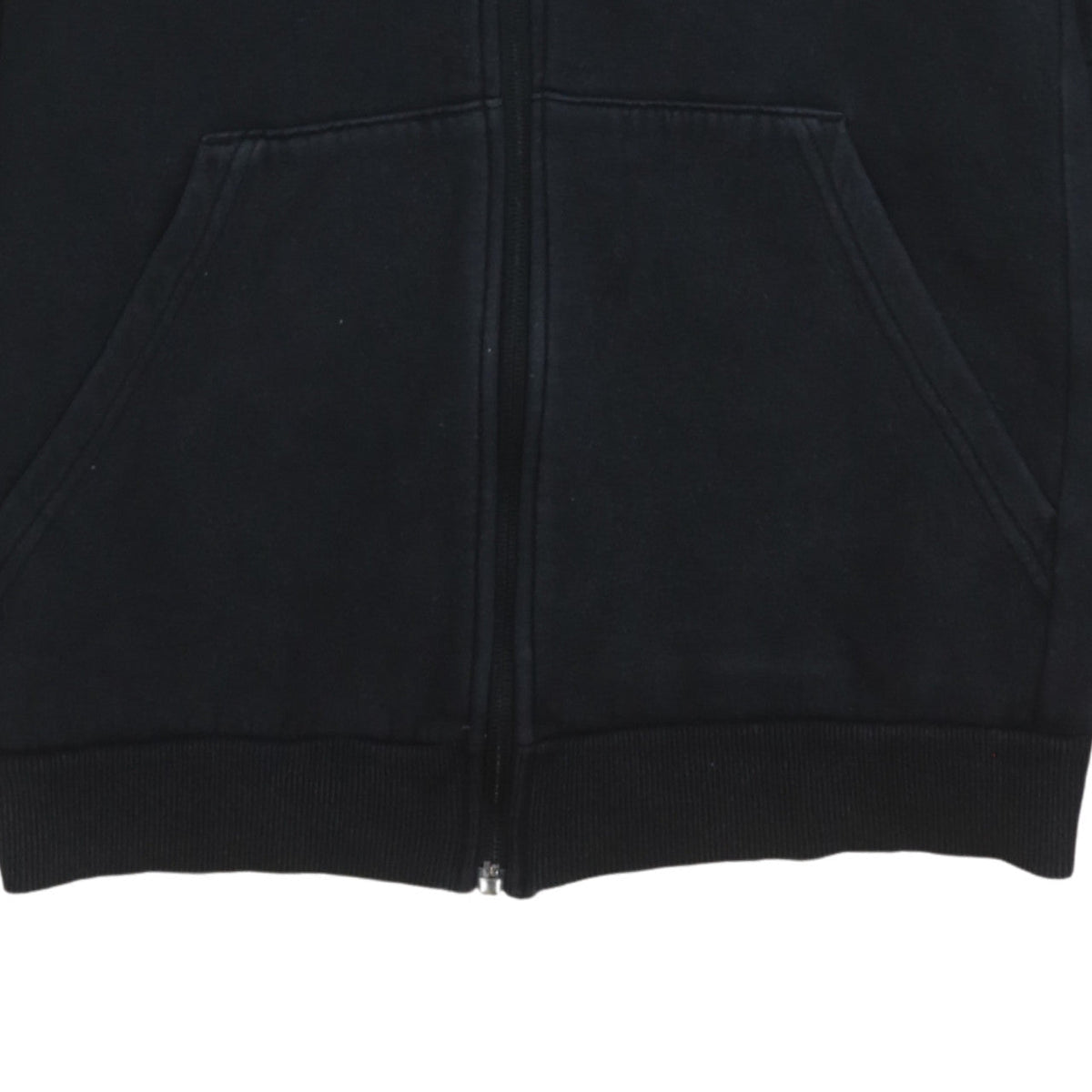 Adidas Boys Black Full Zip Hoodie Size 15-16 Years Cotton Blend