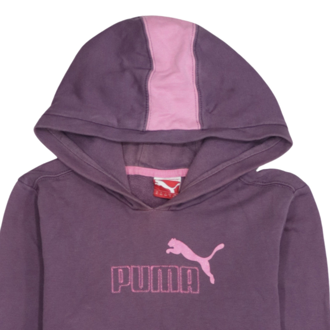Puma Girls Purple Pullover Hoodie 14 Years Logo Sportswear