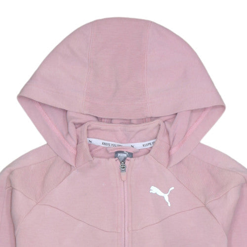 Puma Girls Pink Full Zip Fleece Hoodie 13-14 Years Hooded Sports Top