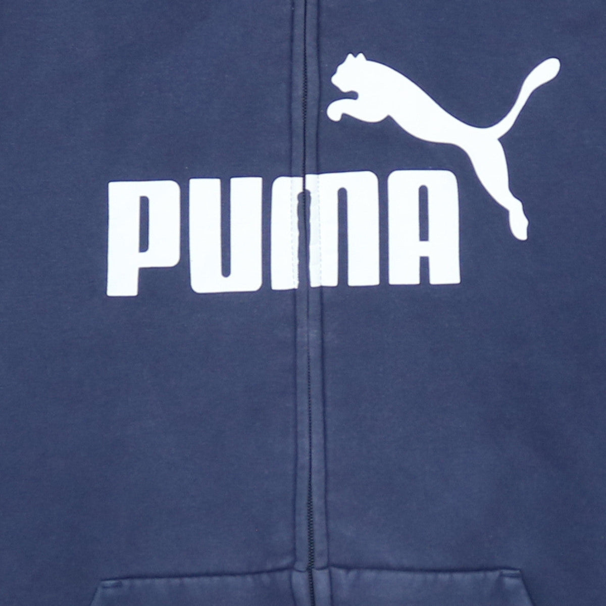 Puma Mens Blue Full Zip Hoodie Small Regular Fit Logo Sweatshirt