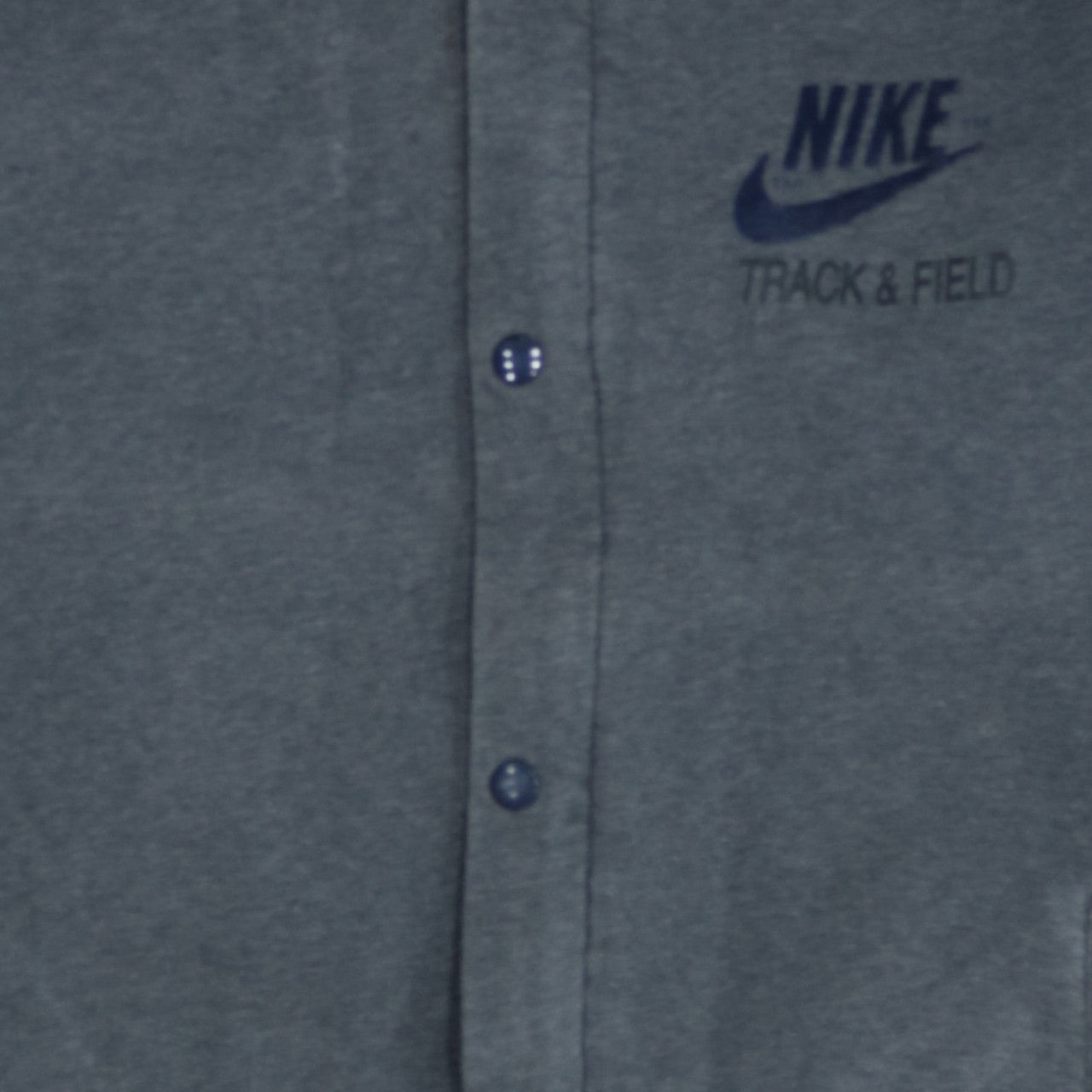 Nike Men’s Grey Track & Field Button Sweatshirt L Regular Fit