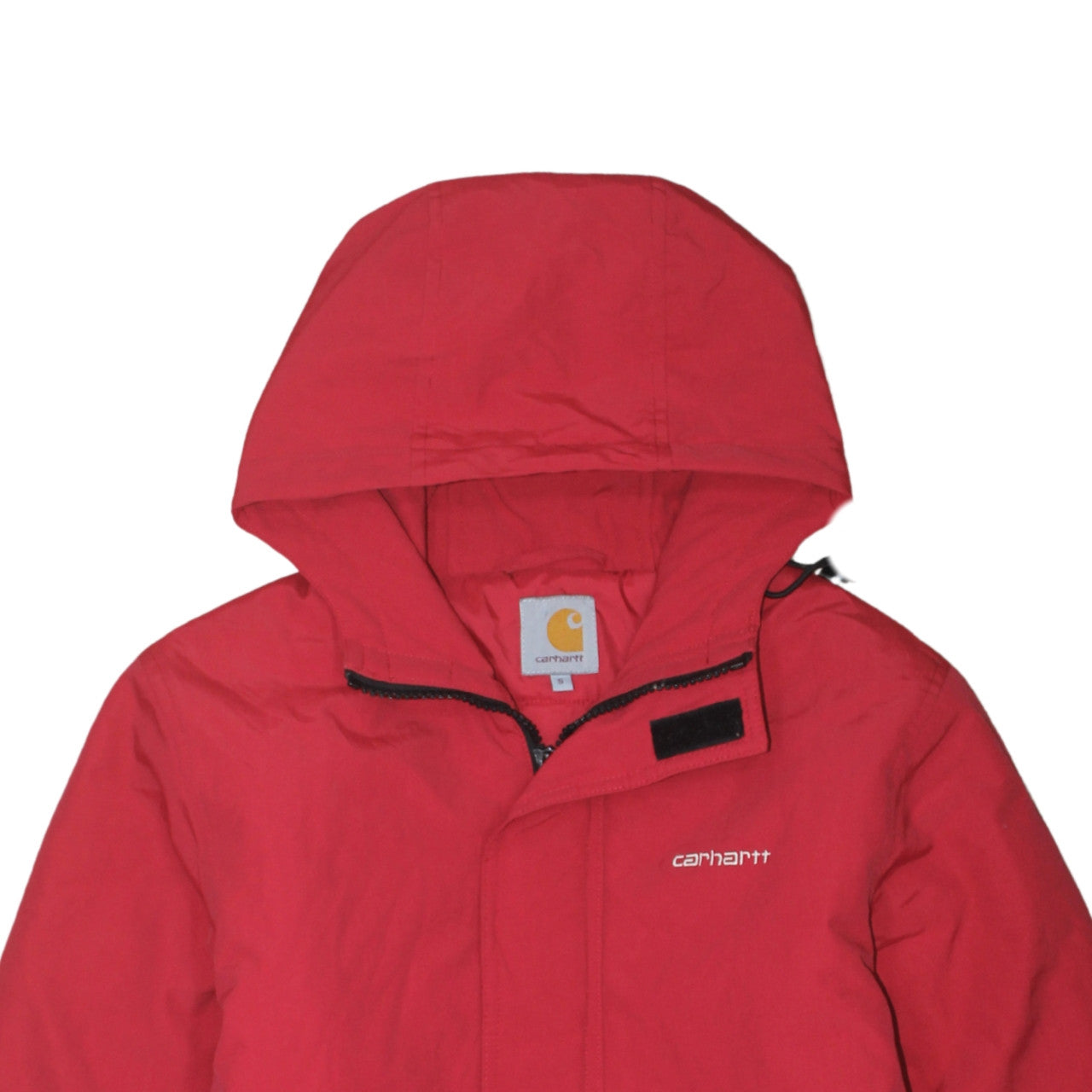 Carhartt Men's Red Hooded Nylon Winter Jacket Size S
