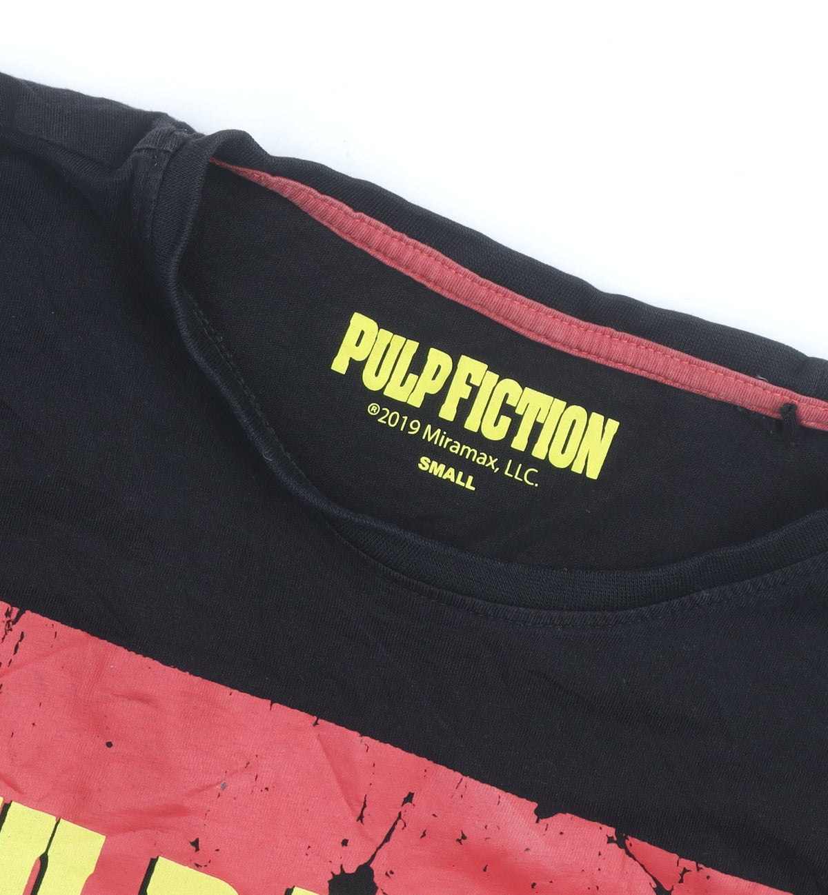 Pulp Fiction Men’s Black Cotton Graphic Movie T-Shirt Small