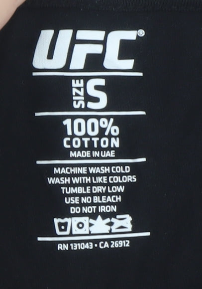 UFC Women's Black Short Sleeve T-Shirt Size S Cotton Sports Top