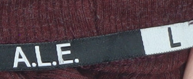 A.L.E. Women’s Burgundy Long Sleeve Roll Neck Jersey Top Size L