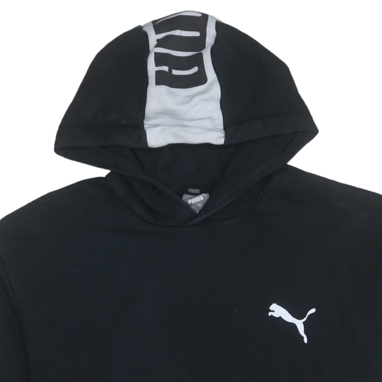Puma Men's Black L Pullover Hoodie Sports Logo Lightweight
